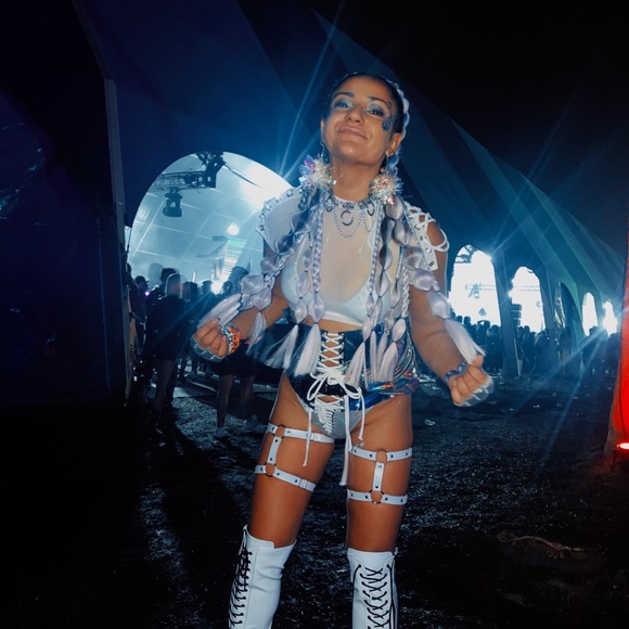 Blue Plastic Corset - Picture 2 of 3